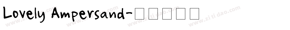 Lovely Ampersand字体转换